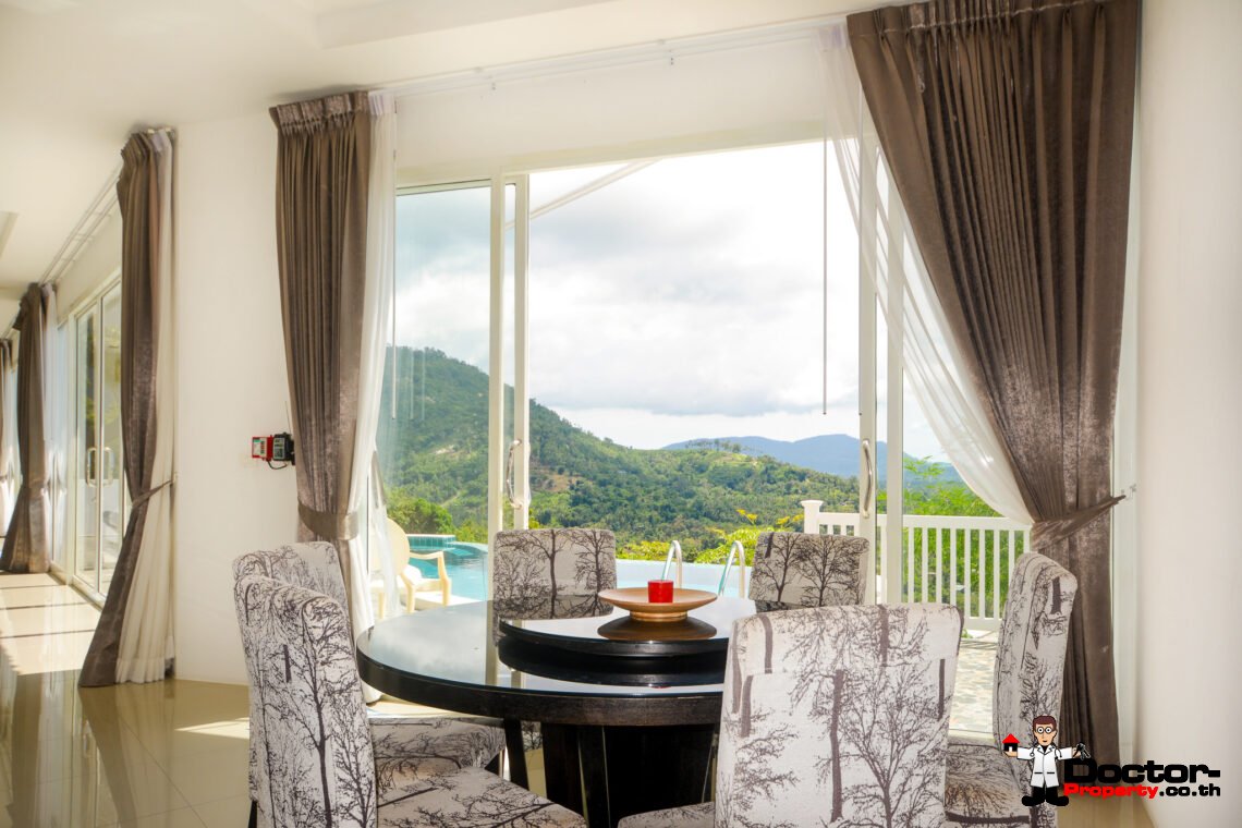 3 Bedroom Pool Villa with Sea View in Nathon, Koh Samui – For Sale